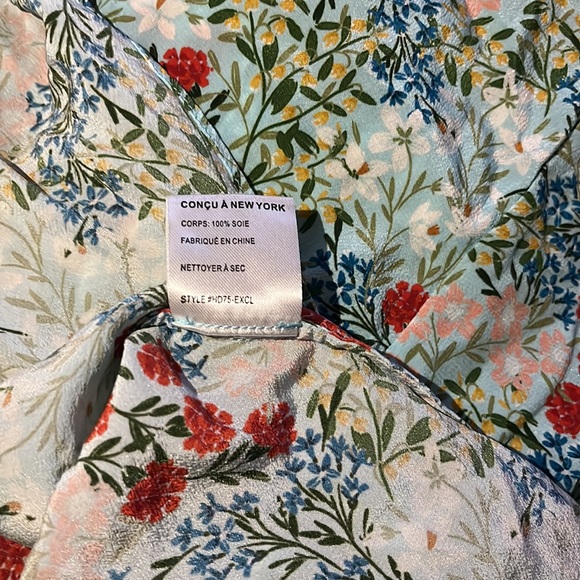 INTERMIX Nessa Silk Floral High-Low Dress size 0 - Picture 7 of 13